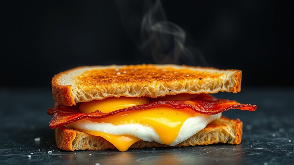 How to Make a Crunchy Breakfast Sandwich - Microwave Grilling Guide