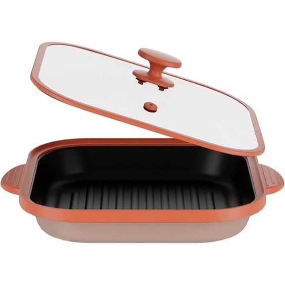 Microwave Grill Pan with Glass Cover and Crisper