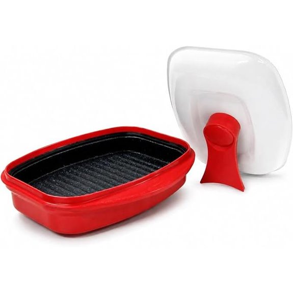 Microwave Grill Pan with Lid for Grilling