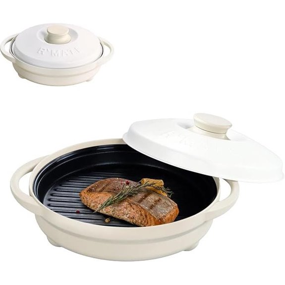 Rangemate Microwave Searing Grill Pan (400°C) with Lid
