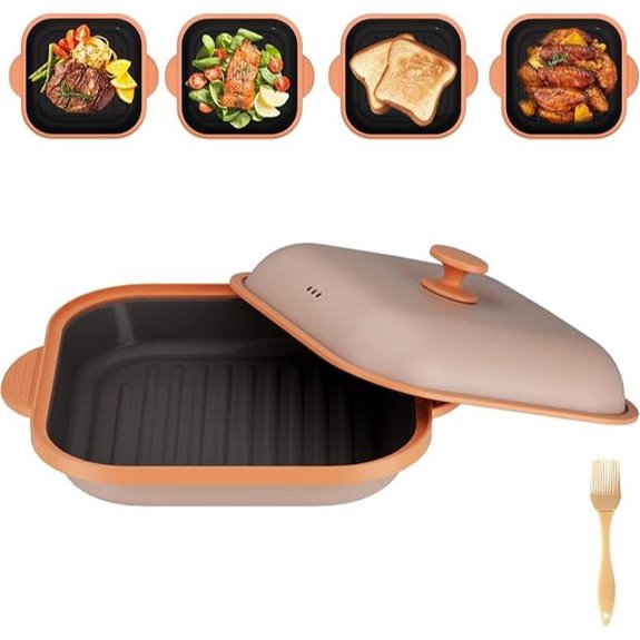 Microwave Grill Pan with Cover for Bacon