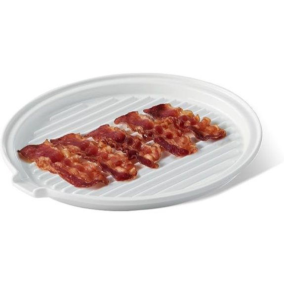 ONEMORE Microwave Bacon Tray Ceramic Bacon Cooker