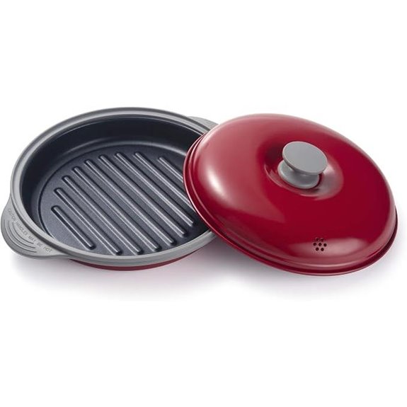 MACONEE Microwave Grill Pan with Lid for Crisping