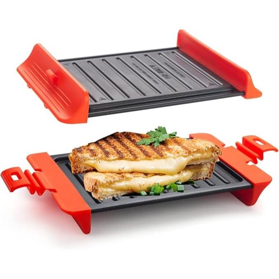 Maconee Microwave Sandwich Maker Grill Crisper Orange